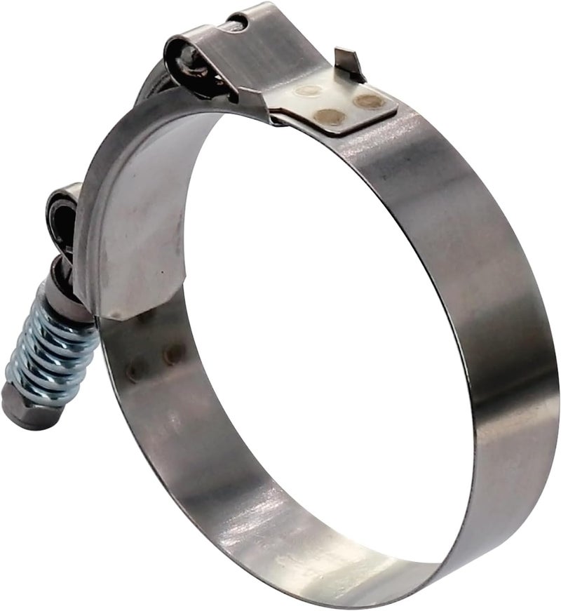 ROADFORMER 2" Heavy Duty T Bolt Hose Clamp Stainless Steel Spring Loaded - Working Range 55mm - 63mm for 2" I.D. Hose with 3mm - 6mm Wall Thickness, Auto-adjusting maintain Constant Tension (55mm - 63mm, 2 Pack) - Image 5